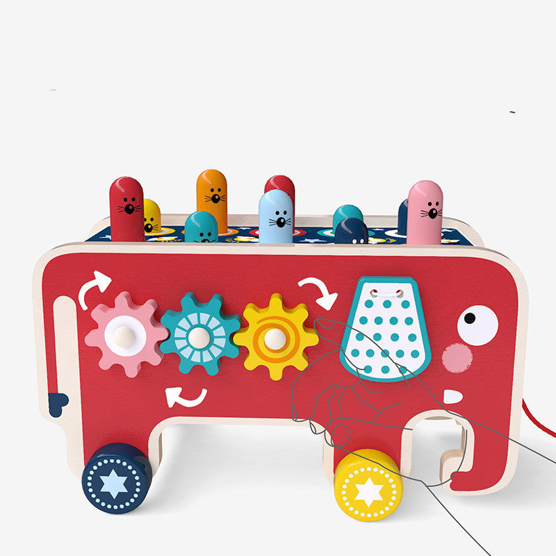 Banc à Frapper en Bois Montessori pour Enfants – Jeu Éducatif Musical avec Animaux